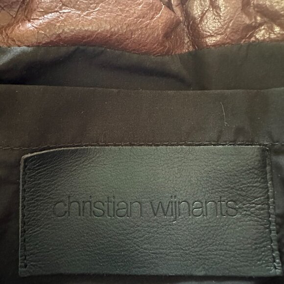 Christian Wijnants Acube Bag - Brown Lambskin Leather - Picture 9 of 12